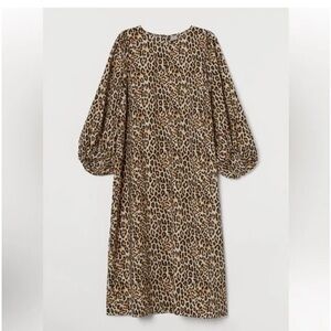 H&M Animal Print ballon Long Sleeve Dress